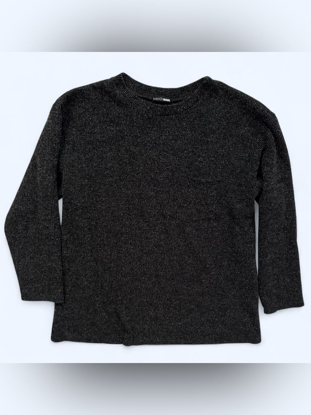 Fashion Nova Ribbed Crewneck Sweater Size Small